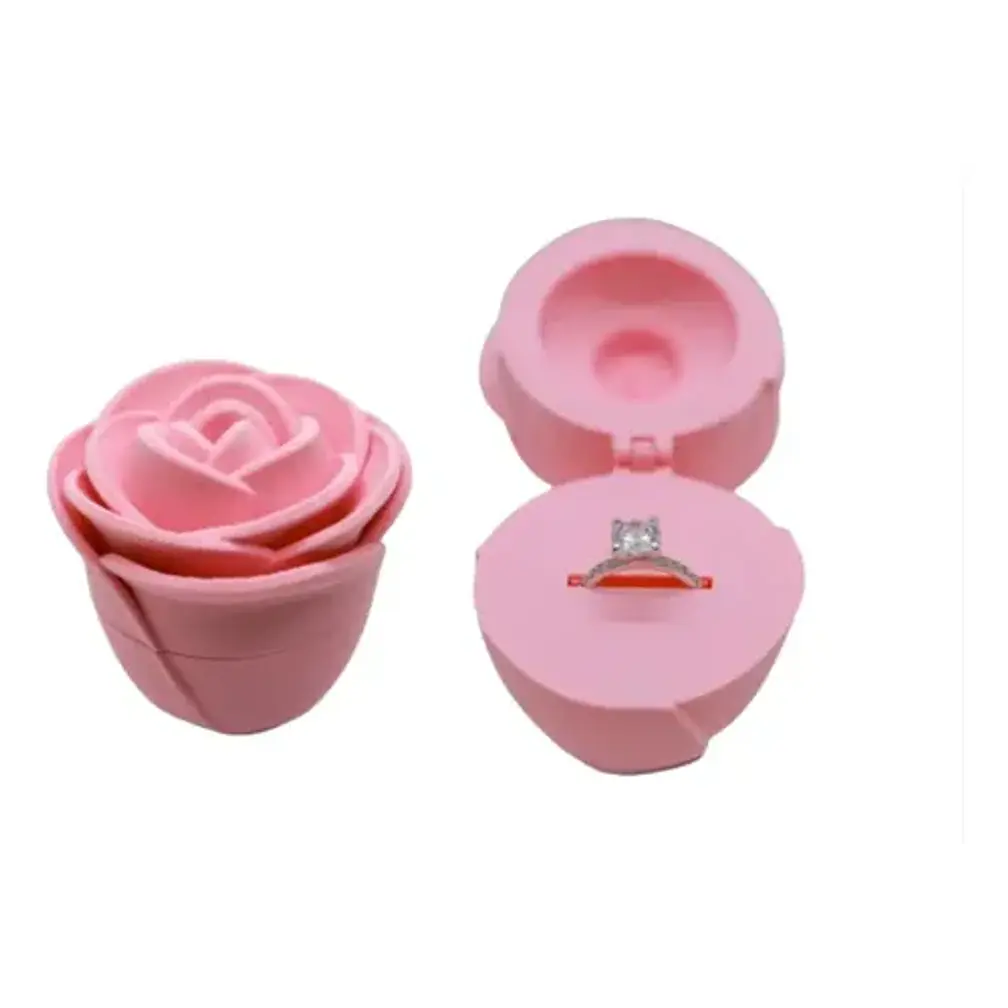 Caja De Anillo De Rosa Para San Valentín 1