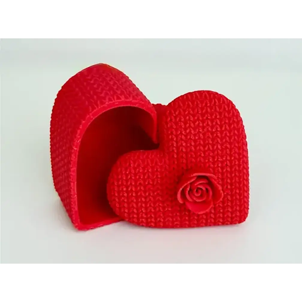 Caja De San Valentín- Corazón Tejido 1