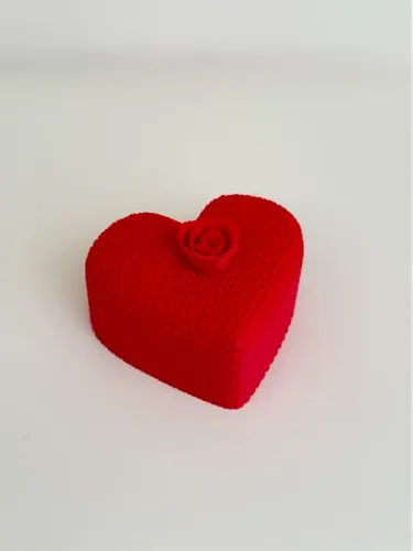 Caja De San Valentín- Corazón Tejido - Foto 2