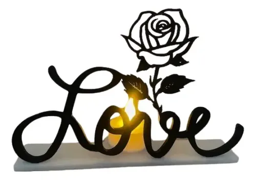 Porta Vela Love Color Negro