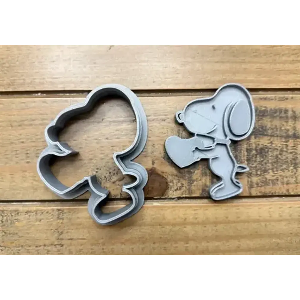 Cortador De Galletas Snoopy Corazón De San Valentín 3