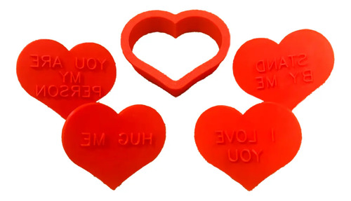 Cortador Y Sellos Galletas Amor - San Valentín (pack 4 Un)