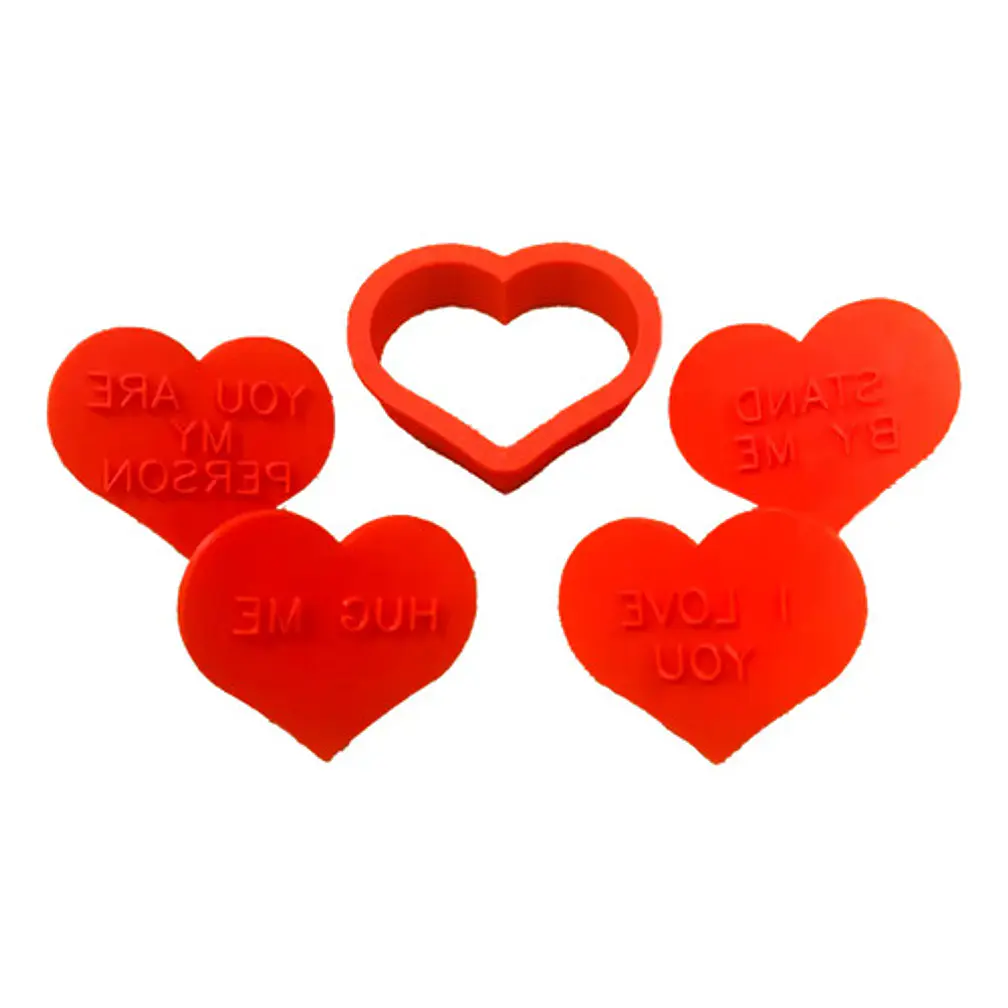 Cortador Y Sellos Galletas Amor - San Valentín (pack 4 Un) 1