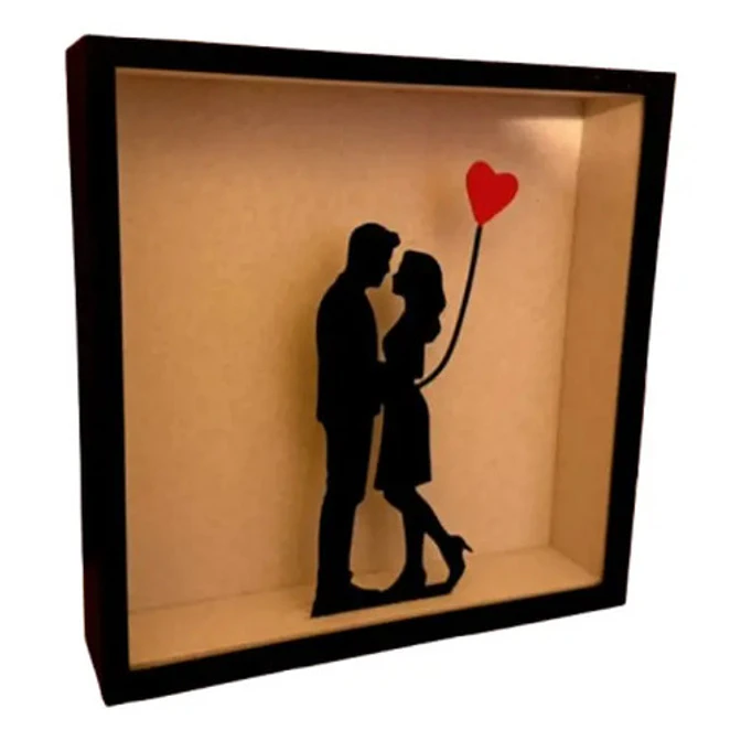 Caja De Sombras 3d Para El Día De San Valentín 1