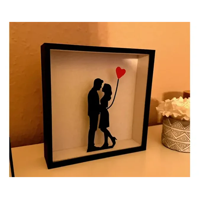 Caja De Sombras 3d Para El Día De San Valentín 3