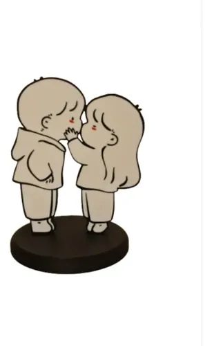 Cuadro Decorativo- Beso De Pareja Enamorada