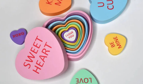 Decoración Corazones De Caramelo Para Regalo - San Valentín - Foto 2