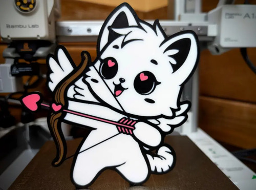 Cuadro Decorativo- Gato Cupido De San Valentín - Foto 2