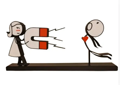 Cuadro Decorativo- Pareja Atraída Por Imán San Valentín