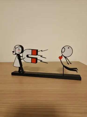 Cuadro Decorativo- Pareja Atraída Por Imán San Valentín - Foto 2