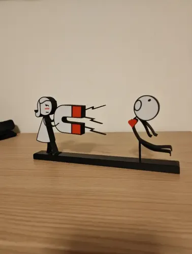 Cuadro Decorativo- Pareja Atraída Por Imán San Valentín - Foto 3