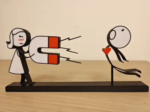 Cuadro Decorativo- Pareja Atraída Por Imán San Valentín - Foto 4
