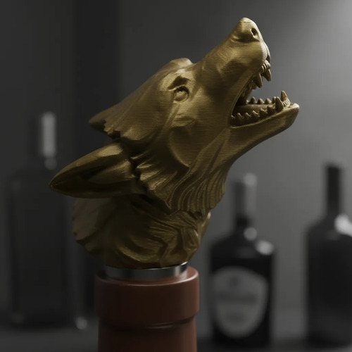 Tapa Vertedora De Botella Cabeza De Lobo - Foto 2