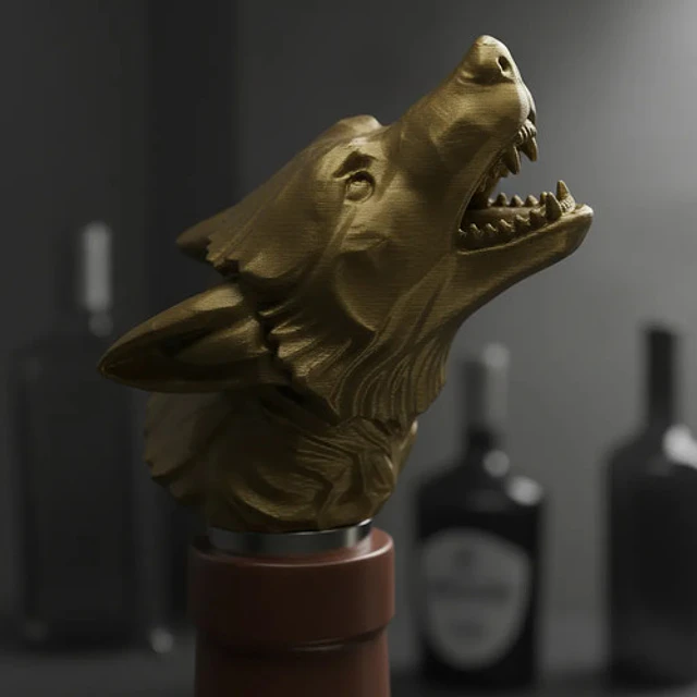 Tapa Vertedora De Botella Cabeza De Lobo