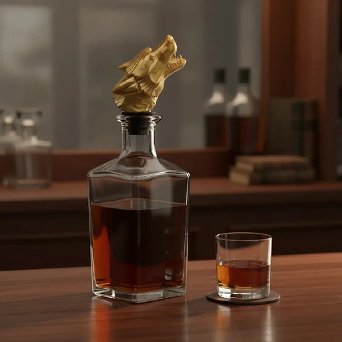 Tapa Vertedora De Botella Cabeza De Lobo 3