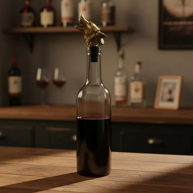 Tapa Vertedora De Botella Cabeza De Lobo 4