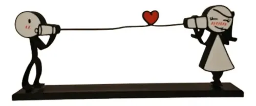 Cuadro Decorativo- Pareja Enamorada A La Distancia