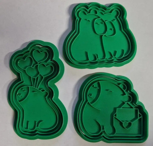 Cortadores De Galletas Capibara - San Valentín (pack 3 Un) - Foto 2