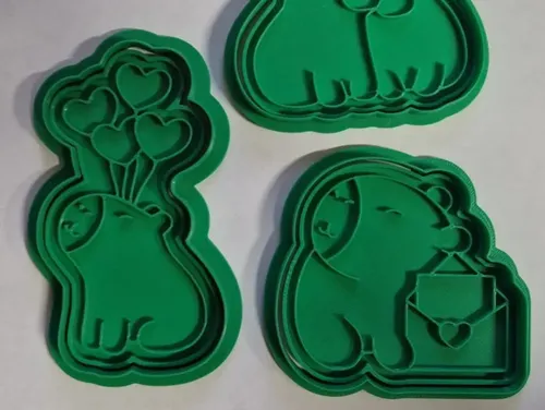 Cortadores De Galletas Capibara - San Valentín (pack 3 Un) - Foto 3