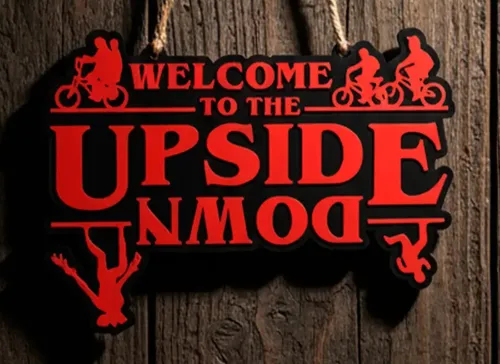 Letrero De Puerta Upside Down - Stranger Things - Foto 2