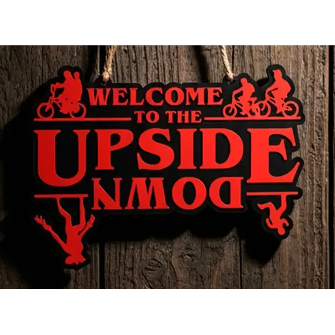 Letrero De Puerta Upside Down - Stranger Things 2