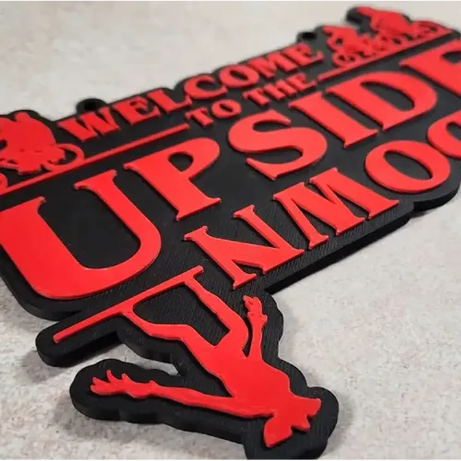 Letrero De Puerta Upside Down - Stranger Things 4