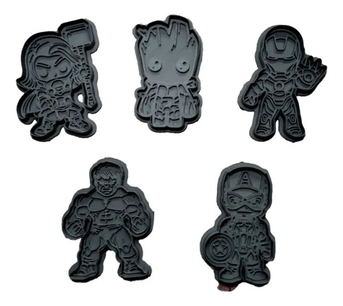 Cortadores De Galletas - Los Vengadores (pack 5 Un)