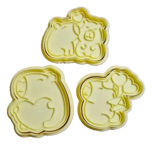 Cortadores Galletas Capibaras Amor- San Valentín (pack 3 Un)