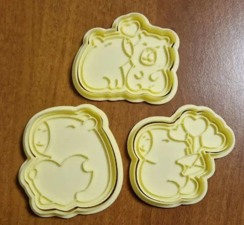 Cortadores Galletas Capibaras Amor- San Valentín (pack 3 Un) - Foto 2