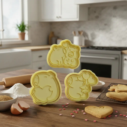 Cortadores Galletas Capibaras Amor- San Valentín (pack 3 Un) - Foto 4