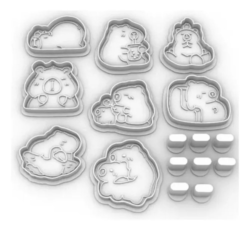 Cortador De Galletas De Capibara (pack 8) - Foto 2