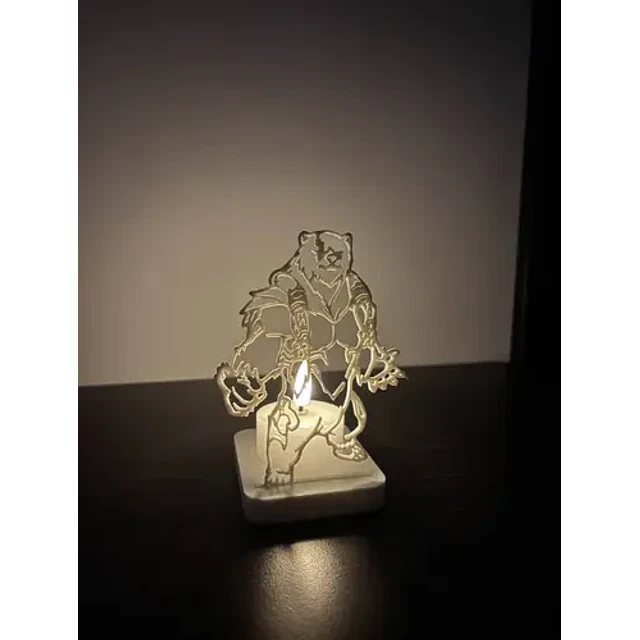 Portavelas Led- Volibear De League Of Legends (sin Vela)