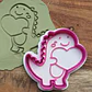 Cortador De Galletas De San Valentín Con Dinosaurio Del Amor - Miniatura 1