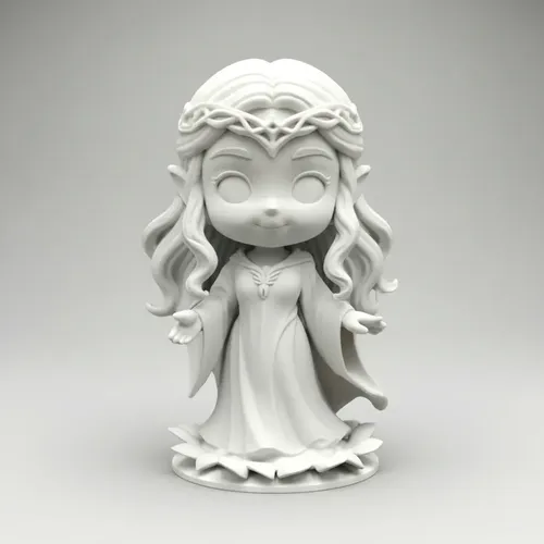 Figura De Acción - Chibi Galadriel Dama De La Luz