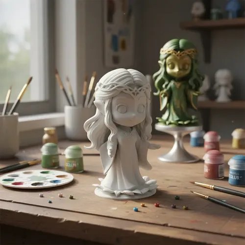 Figura De Acción - Chibi Galadriel Dama De La Luz - Foto 4