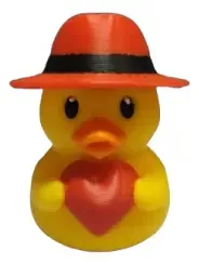 Pato Con Sombrero Sujetando Un Corazón - Foto 2
