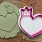 Cortador De Galletas Con Sello De Corona Corazón Amor - Miniatura 1