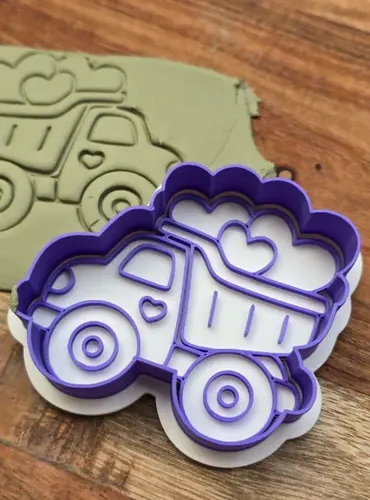 Cortador Y Sello De Galletas De San Valentín Con Camión - Foto 2