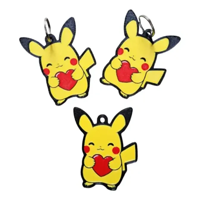 Llavero Pikachu De San Valentín (pack De 3 Un) 1