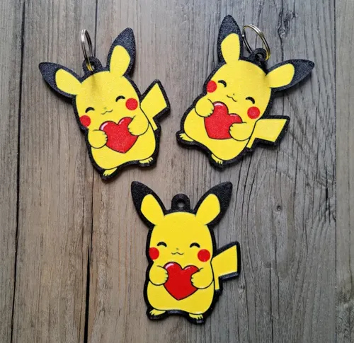 Llavero Pikachu De San Valentín (pack De 3 Un) - Foto 2