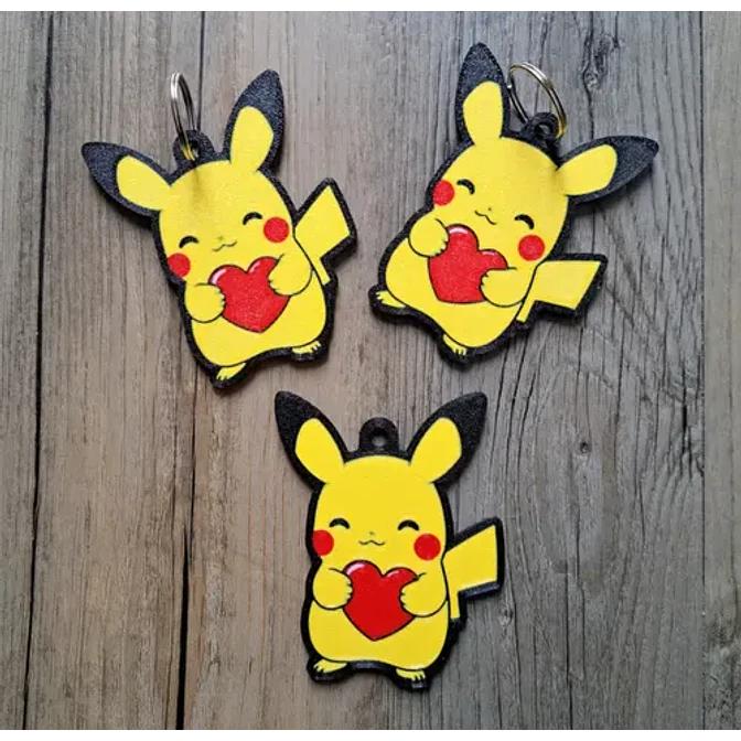 Llavero Pikachu De San Valentín (pack De 3 Un) 2