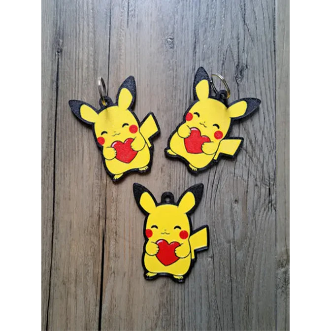 Llavero Pikachu De San Valentín (pack De 3 Un) 3