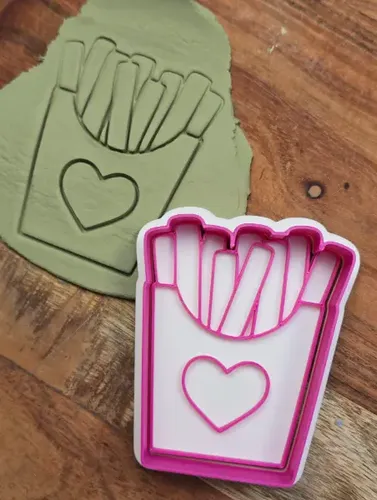 Cortador De Galletas Y Sello Amor Papas Fritas - Foto 2