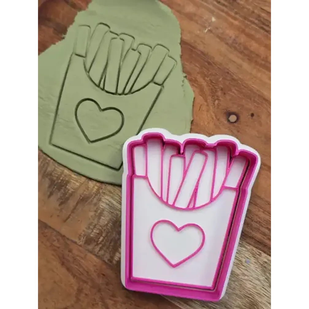 Cortador De Galletas Y Sello Amor Papas Fritas 2