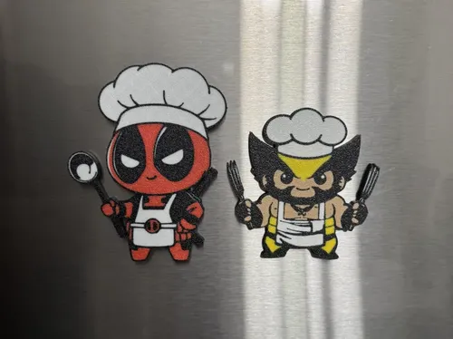 Imanes Decorativos- Deadpool Y Wolverine Chef (pack De 2 Un) - Foto 2