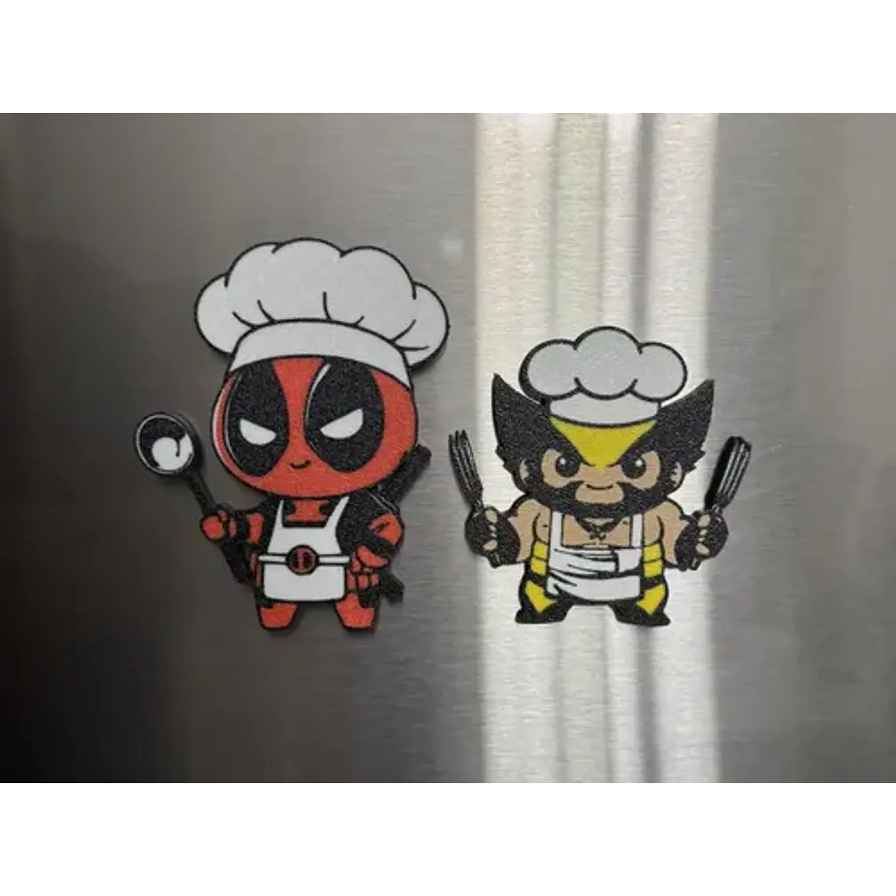 Imanes Decorativos- Deadpool Y Wolverine Chef (pack De 2 Un) 2