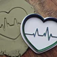 Cortador De Galletas Con Estampado De Latido De Corazón - Miniatura 2