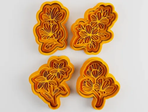 Cortador De Galletas Con Forma De Flores (pack 4 Un)