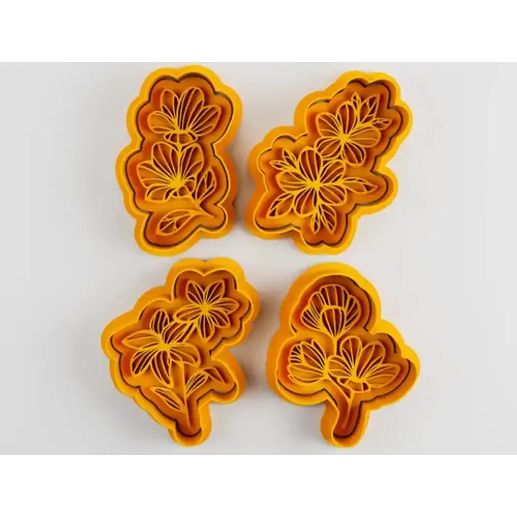 Cortador De Galletas Con Forma De Flores (pack 4 Un) 1