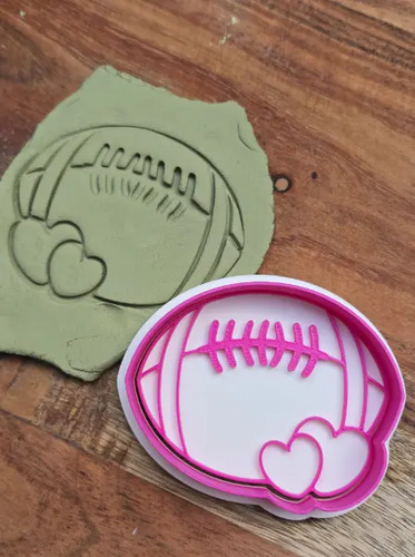 Cortador De Galletas De Amor De Fútbol Americano - Foto 2